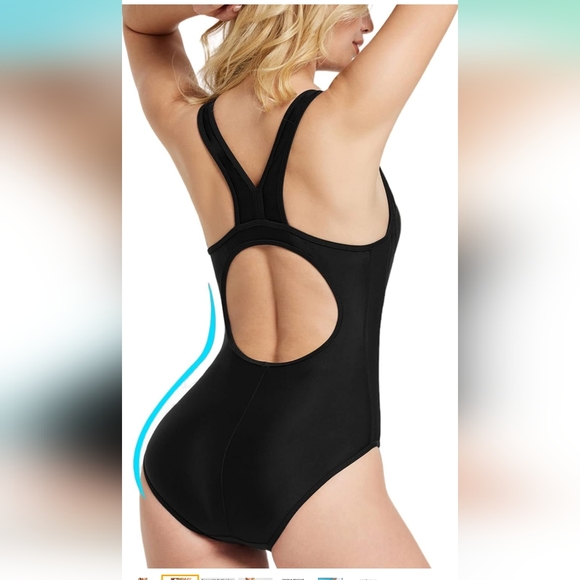 Baleaf One Piece Racerback Swim Suit Size 34 NWT - Picture 3 of 12
